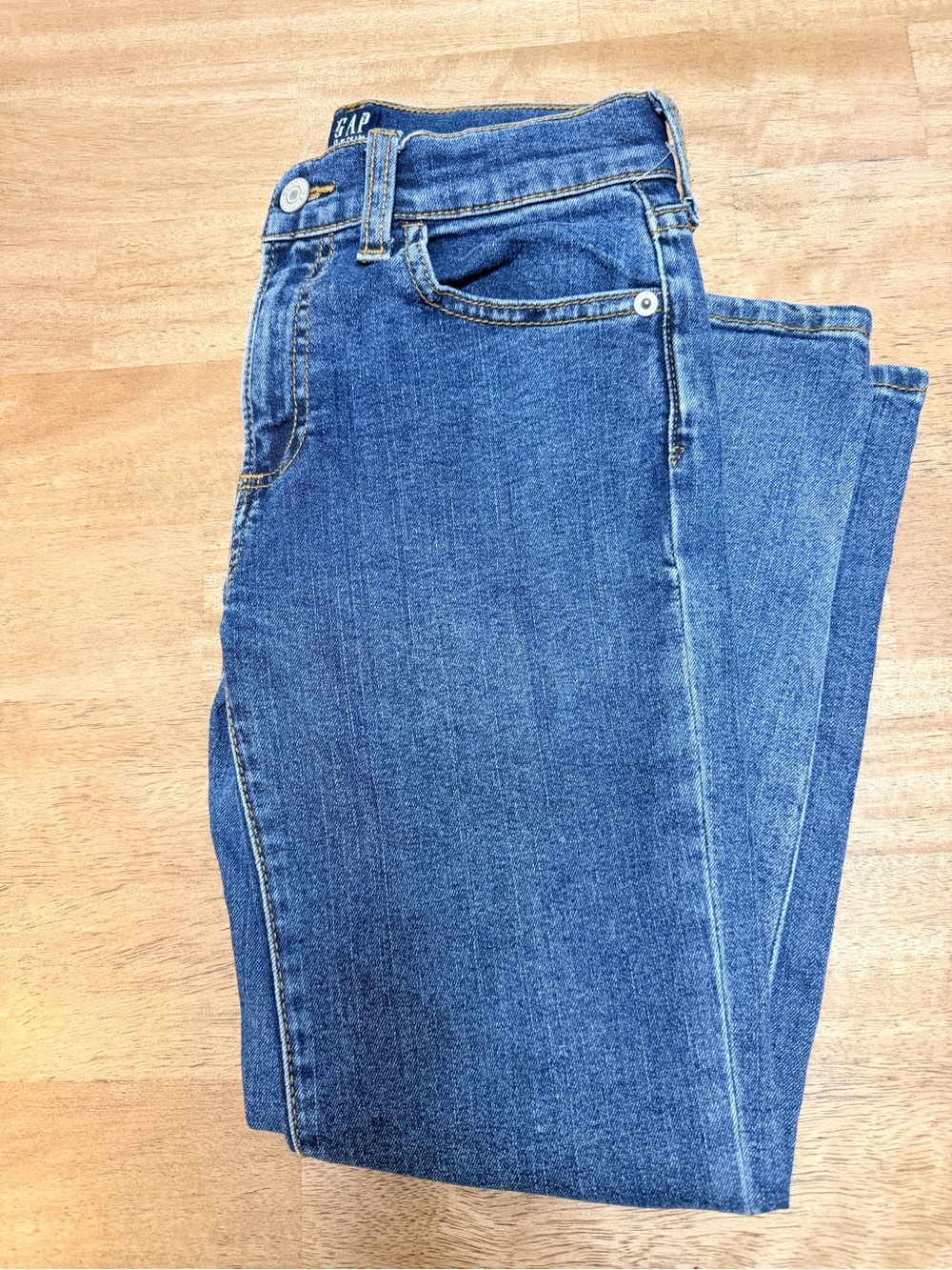 GAP Kids Straight Leg Denim Jeans in Medium Blue
